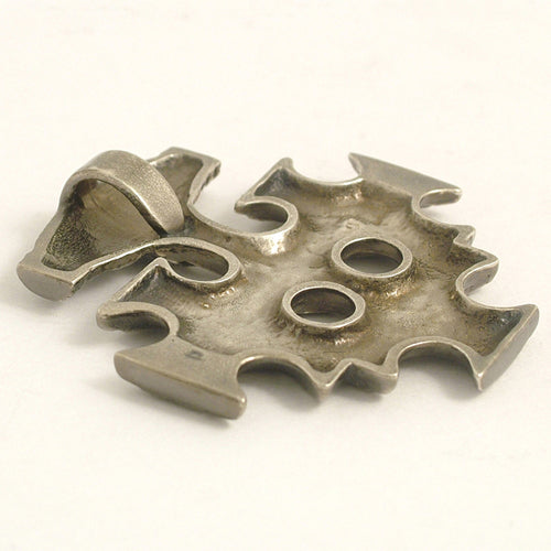 celtic field - Anhänger Hiddenseekreuz 925 Silber antik 38 x 41 mm einseitig