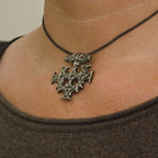 celtic field - Anhänger Hiddenseekreuz 925 Silber antik 38 x 41 mm einseitig