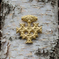 celtic field - Pendentif Croix de Hiddensee argent 925 doré 38 x 41 mm unilatéral