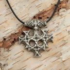 celtic field - Pendentif Croix de Hiddensee massive argent 925 antique 37 x 40 mm
