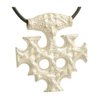 celtic field - Pendant Hiddensee Cross 925 Sterling Silver solid 37 x 40 mm