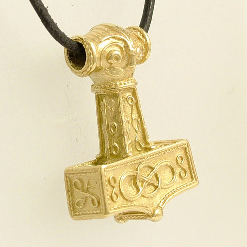 Thors Hammer Silber vergoldet