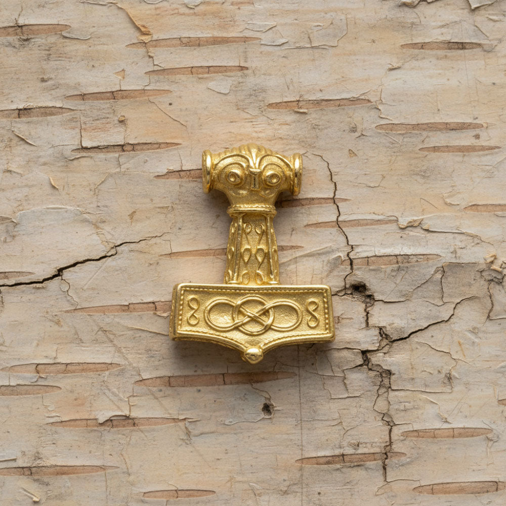 Thors hammer Silber vergoldet