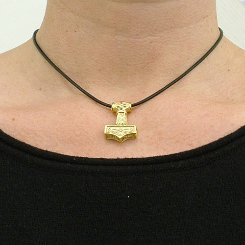 Thors Hammer Silber vergoldet