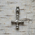 celtic field - Anhänger Thors Hammer aus Island (Wolfskreuz) 925 Silber antik