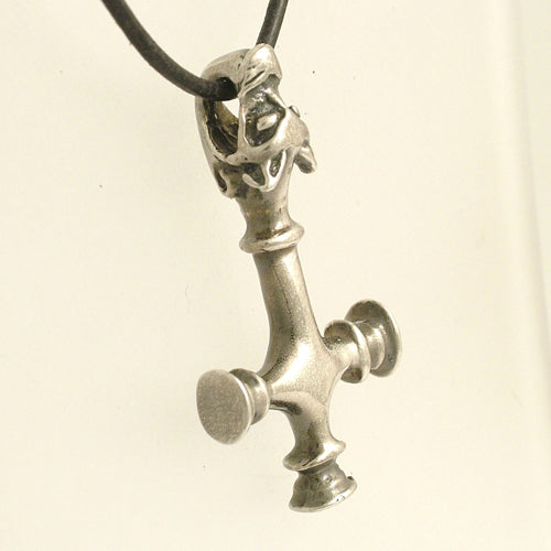 celtic field - Anhänger Thors Hammer aus Island (Wolfskreuz) 925 Silber antik