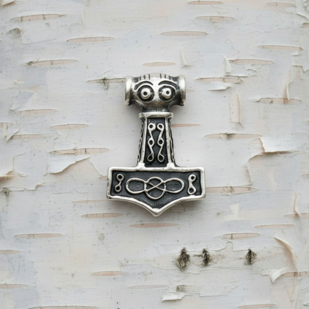 celtic field - Thorshammer Anhänger 925 Silber geschwärzt - Handarbeit