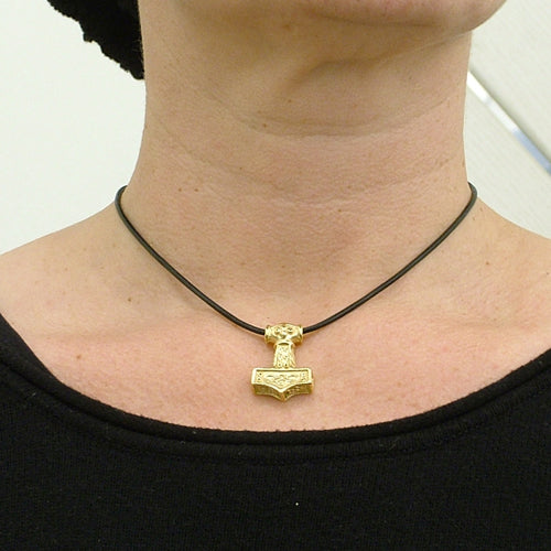 celtic field - Anhänger Thors Hammer aus Östergotland klein massives 585 Gelbgold