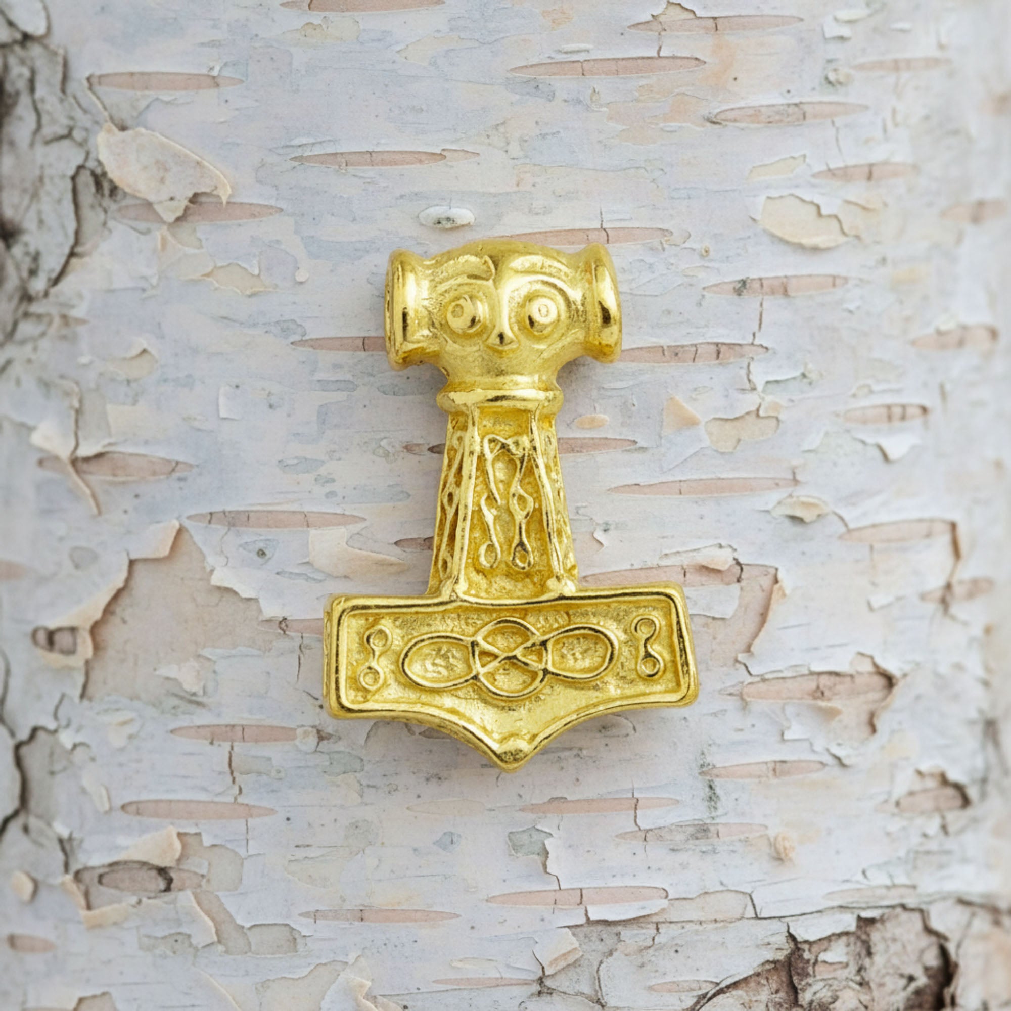 celtic field - Anhänger Thors Hammer aus Östergotland klein massives 585 Gelbgold