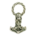 celtic field - Anhänger Thors Hammer (Maske groß) ohne Schlaufe 925 Silber antik