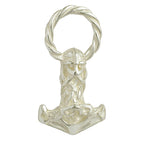 celtic field - Anhänger Thors Hammer (Maske groß) ohne Schlaufe 925 Silber weiß