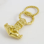 celtic field - Pendentif Marteau de Thor (grand masque) avec bélière en argent 925 plaqué or