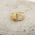 Goldring für Damen mit Brillanten