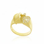 Goldring für Damen mit Brillanten