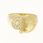 Goldring für Damen mit Brillanten