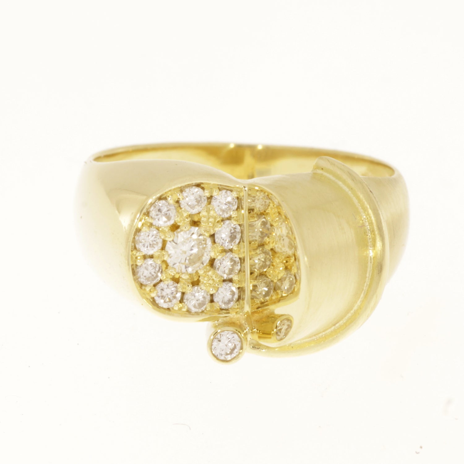 Goldring für Damen mit Brillanten