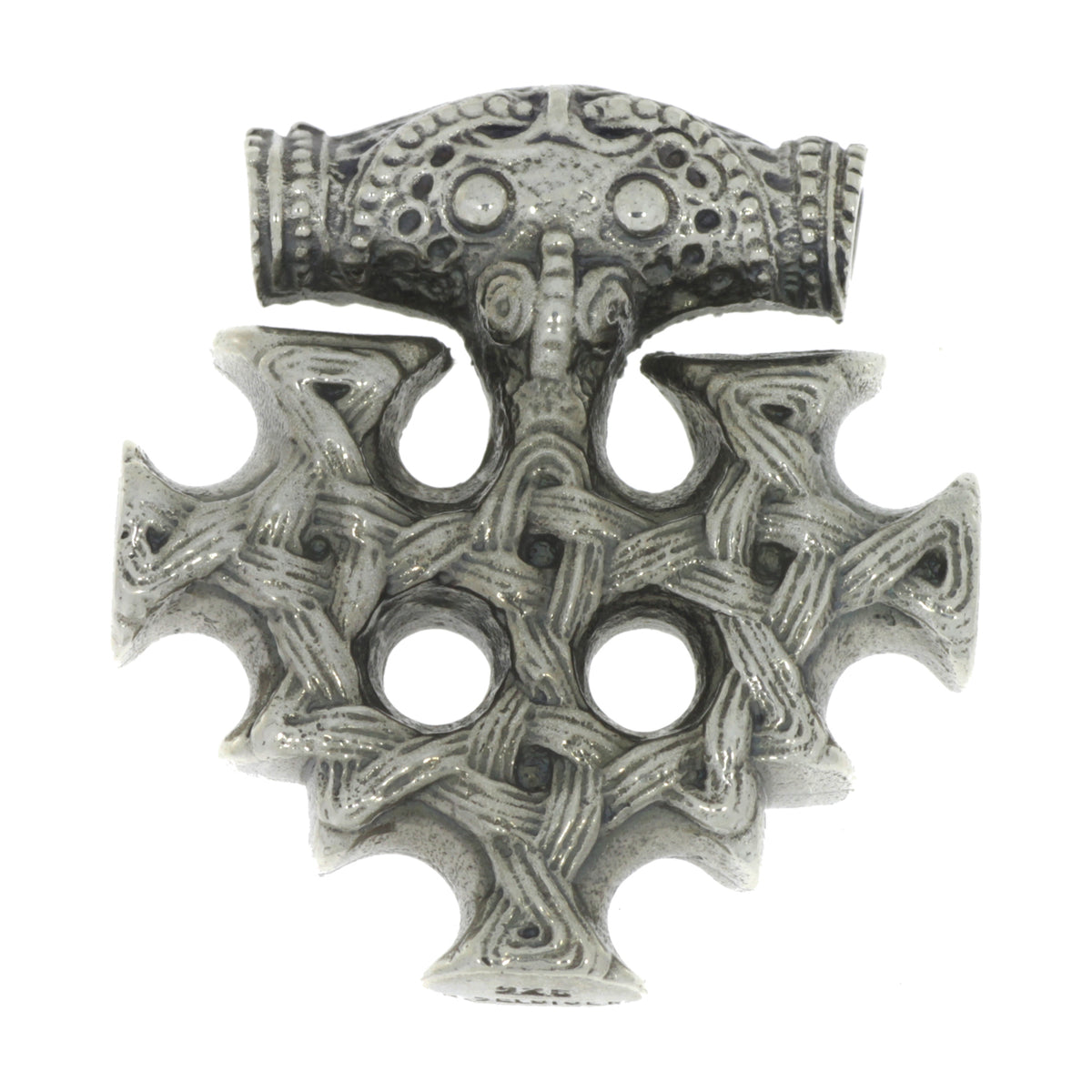 celtic field - Anhänger Hiddenseekreuz 925 Silber antik 26 x 28 mm