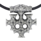 celtic field - Anhänger Hiddenseekreuz 925 Silber antik 26 x 28 mm