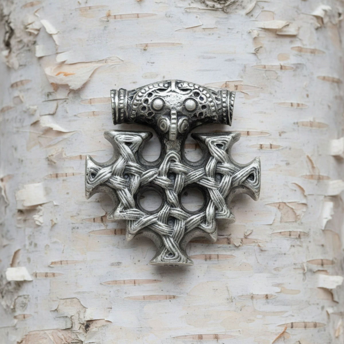 celtic field - Anhänger Hiddenseekreuz 925 Silber antik 26 x 28 mm