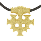 celtic field - Anhänger Hiddenseekreuz 925 Silber vergoldet 26 x 28 mm