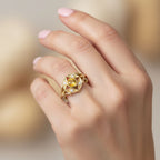 Ring für Damen mit Saphir und Brillanten