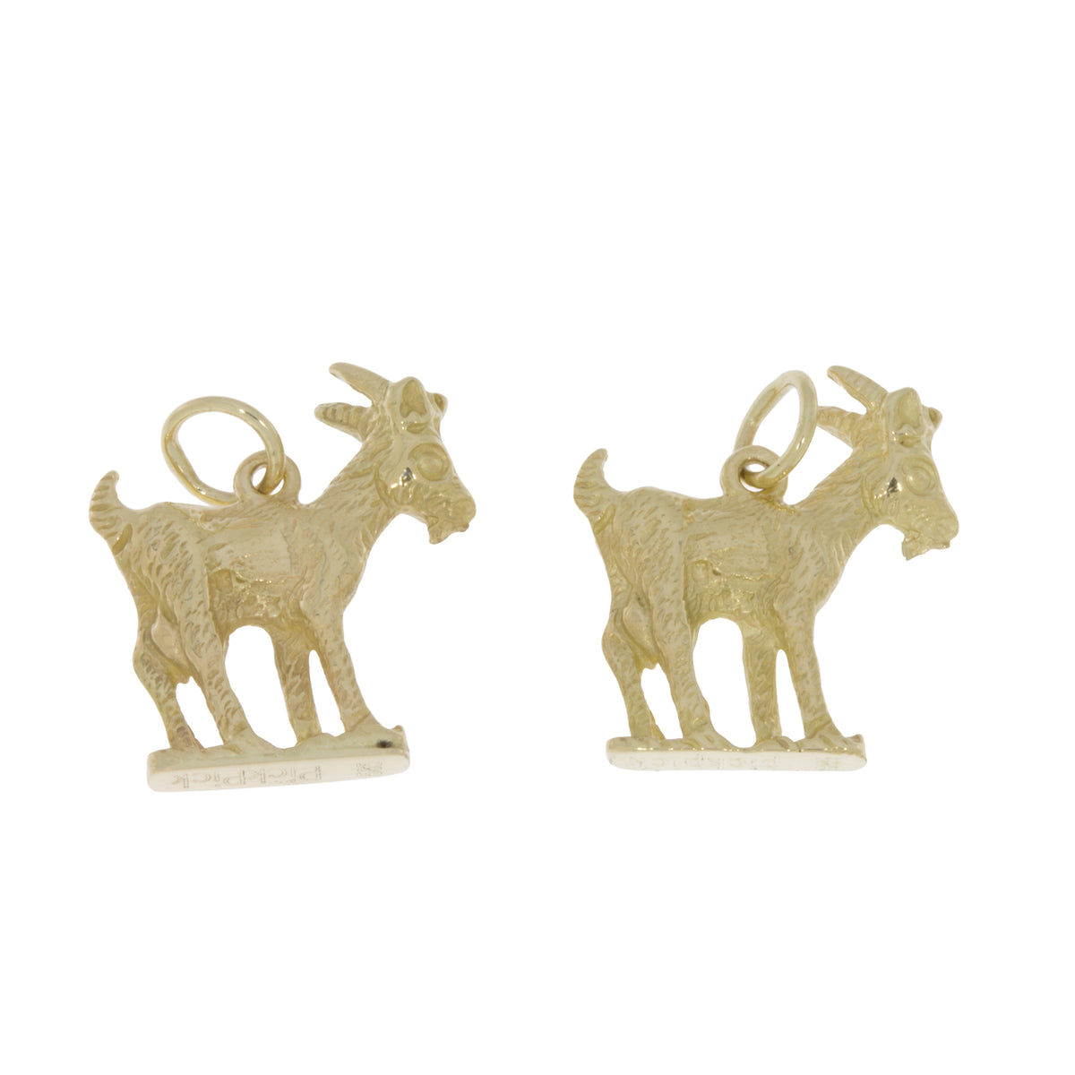2 Anhänger 585 Gelbgold Ziege