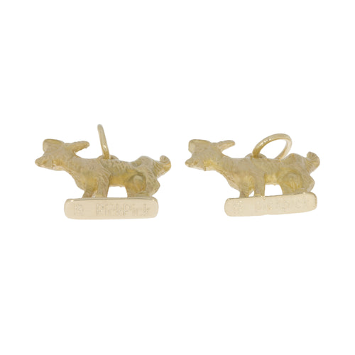 2 Anhänger 585 Gelbgold Ziege